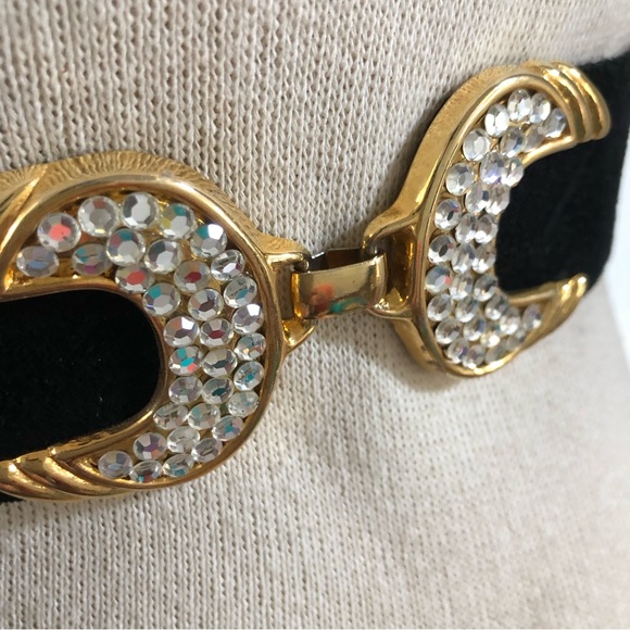Vintage Cache Rhinestone Embellished Suede Leather Belt main image 7